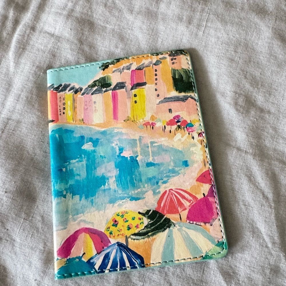 Colorful Beach Scene Passport Holder